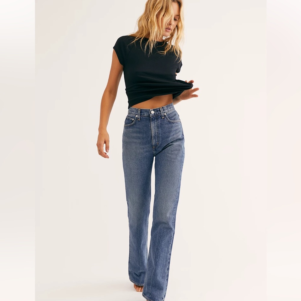 AGOLDE Vintage High Rise Flare Jeans SZ 26 Sold Out Like New Premium Denim